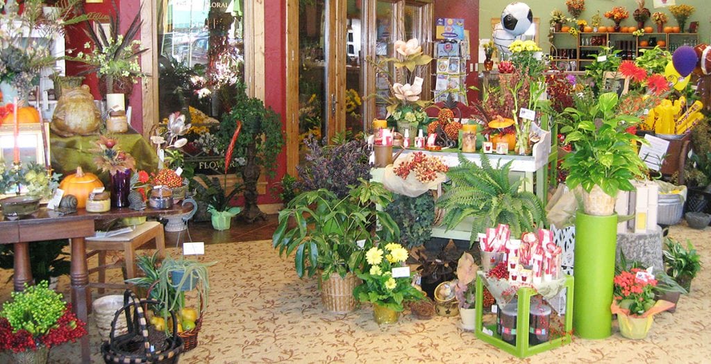 Interior of Jenny's Flower Shop